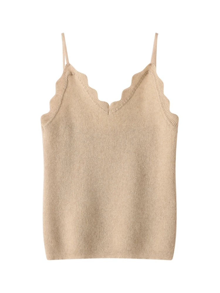 Top na ramiączkach 100% kaszmiru