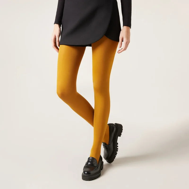 Kolorowe gładkie rajstopy