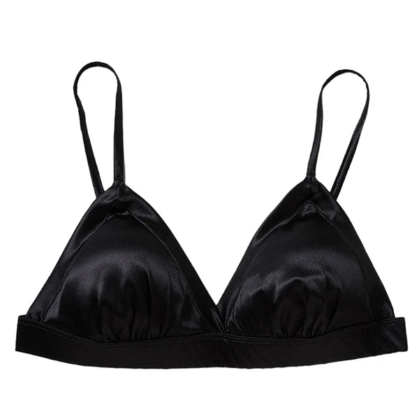 Jedwabny biustonosz typu bralette