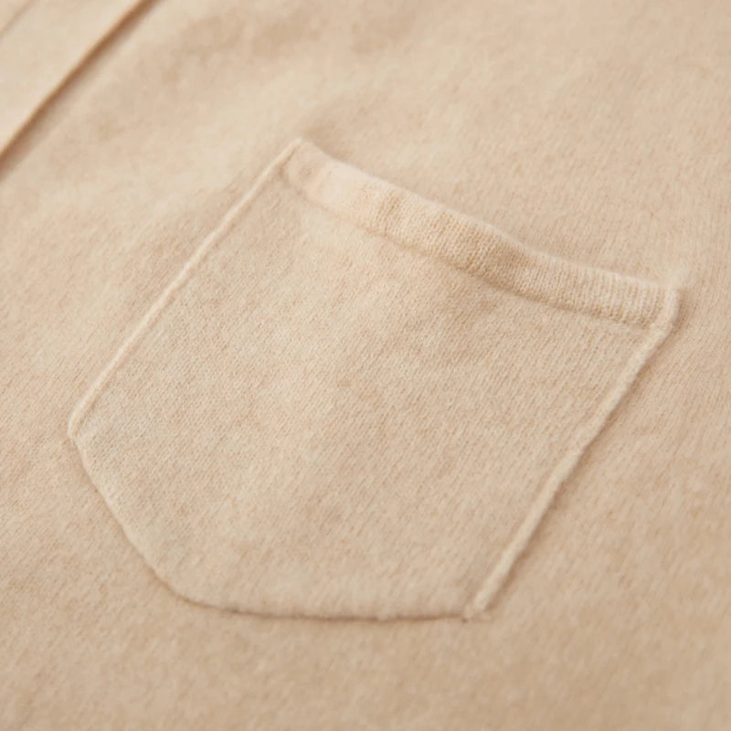 Damska wełniana koszula z kieszonką