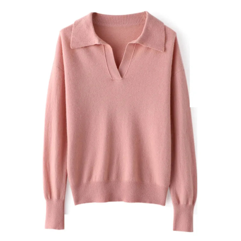 Wełniany sweter z kołnierzykiem Kira