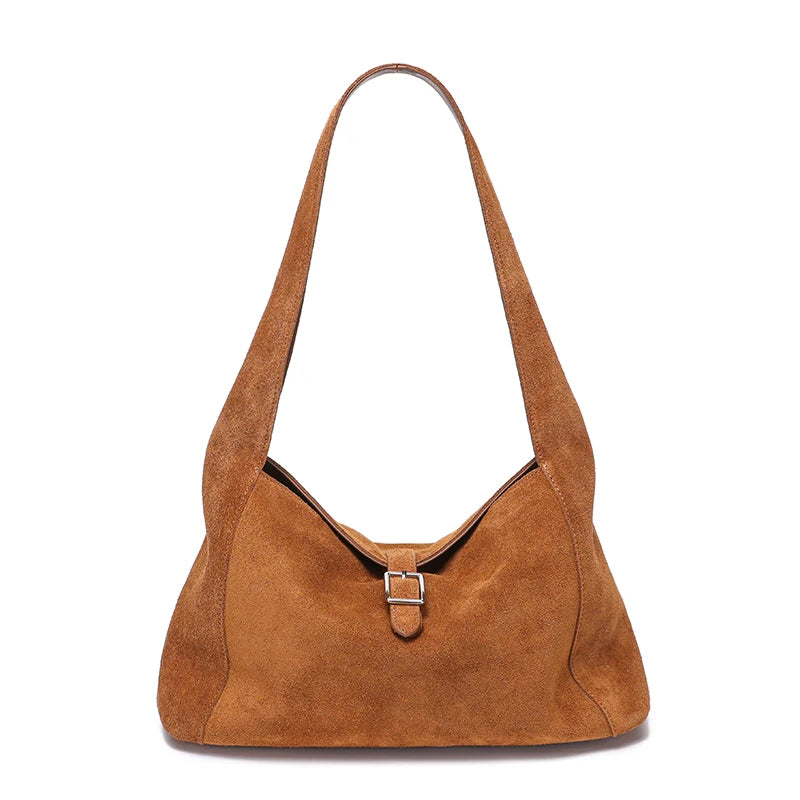 Skórzana zamszowa torba na ramię