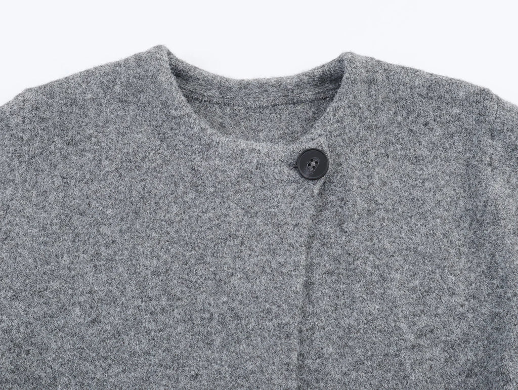 Szary kardigan z wiązaniem Regina